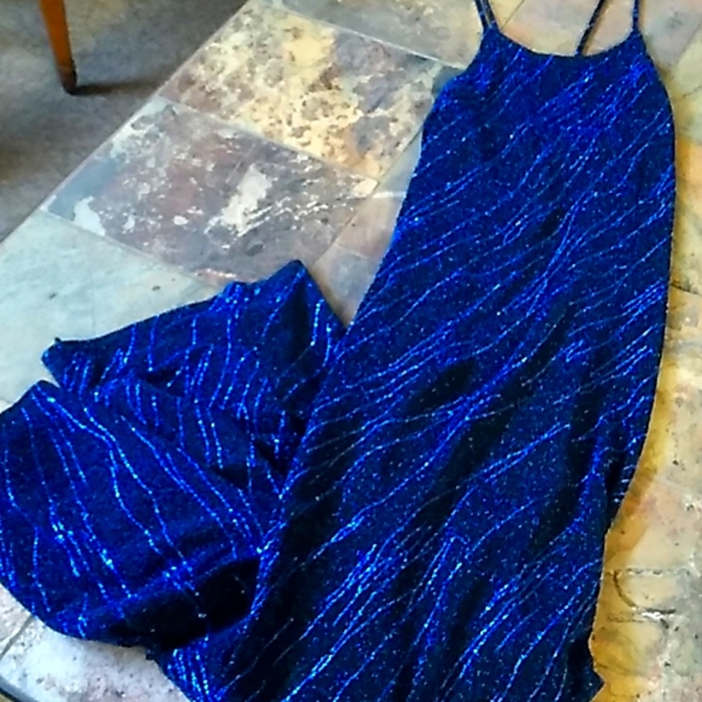 Jump black and blue stunning evening dress